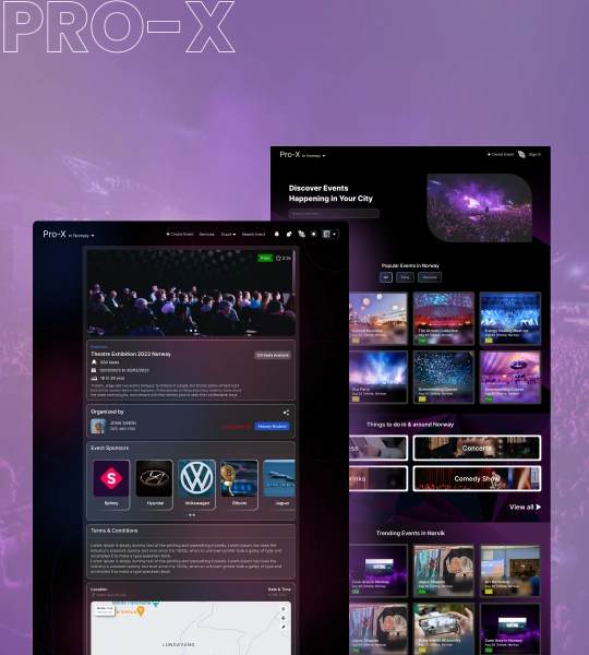 ProX – Organisation d’événements, billetterie et networking faciles, tout-en-un